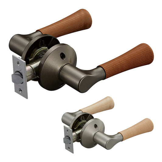 ECLE 兼用取替バリアフリーレバー錠(空錠)木製レバータイプ