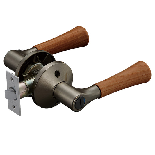 ECLE 兼用取替バリアフリーレバー錠(トイレ錠)木製レバータイプ